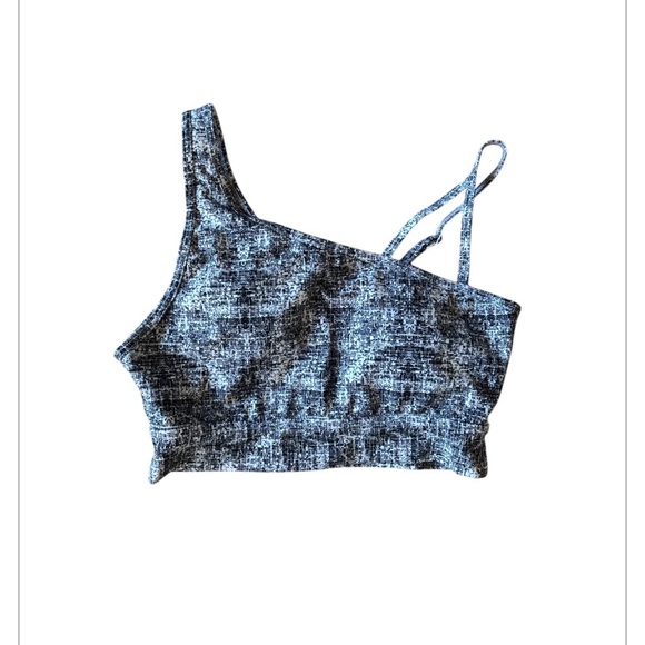 BuffBunny | Blue & White Stylish Shoulder Strap Padded Adjustable Sports Bra M - Picture 7 of 7